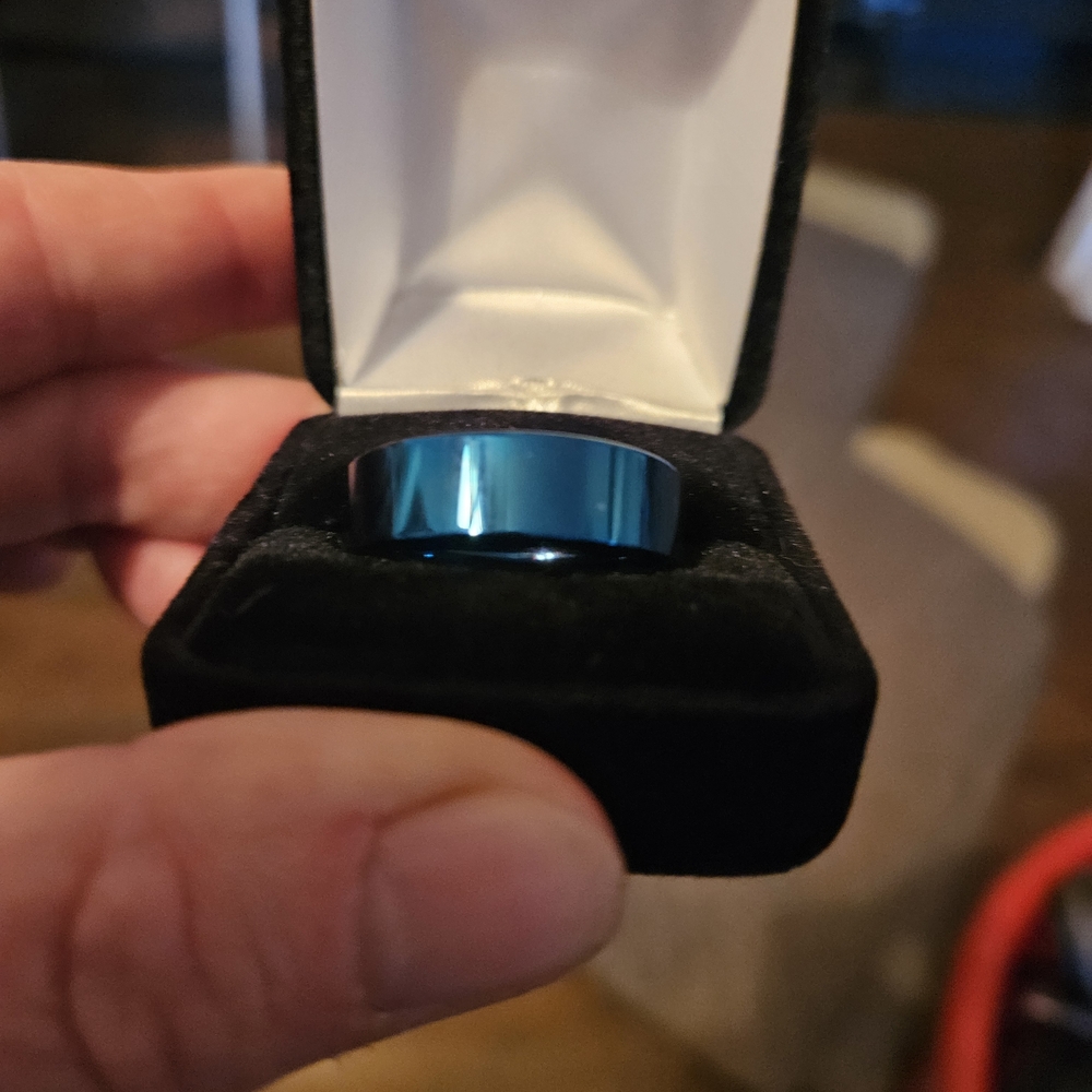 Men's Blue Deer Design Ring - Picture 4 of 4